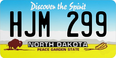 ND license plate HJM299