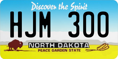 ND license plate HJM300