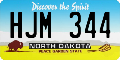 ND license plate HJM344