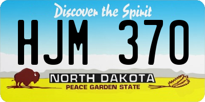 ND license plate HJM370