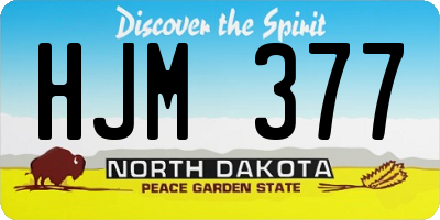 ND license plate HJM377