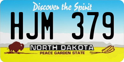 ND license plate HJM379