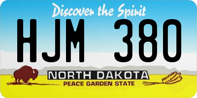 ND license plate HJM380