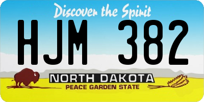 ND license plate HJM382