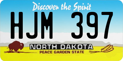 ND license plate HJM397