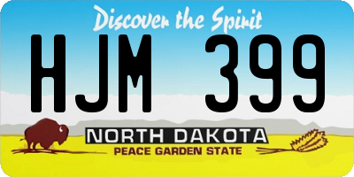 ND license plate HJM399