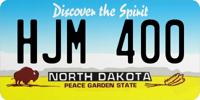 ND license plate HJM400