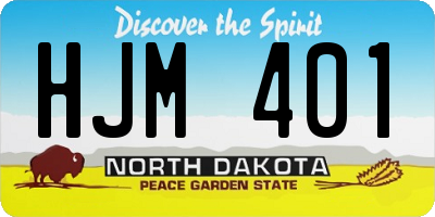 ND license plate HJM401