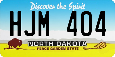 ND license plate HJM404