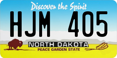 ND license plate HJM405