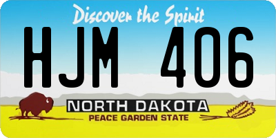 ND license plate HJM406