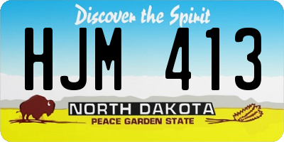 ND license plate HJM413