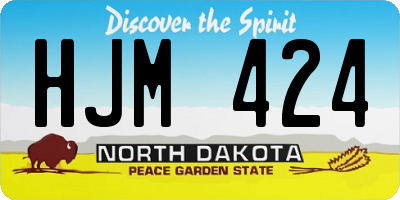 ND license plate HJM424