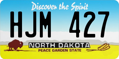 ND license plate HJM427