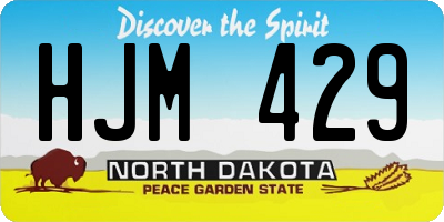 ND license plate HJM429