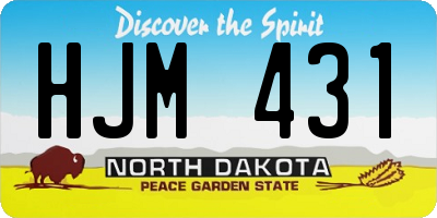ND license plate HJM431