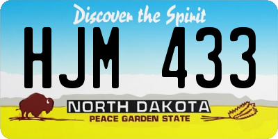 ND license plate HJM433