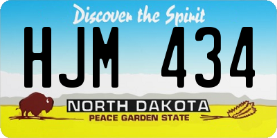 ND license plate HJM434