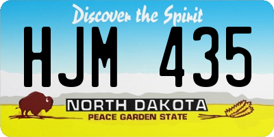 ND license plate HJM435