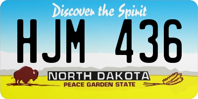 ND license plate HJM436