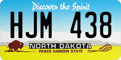 ND license plate HJM438