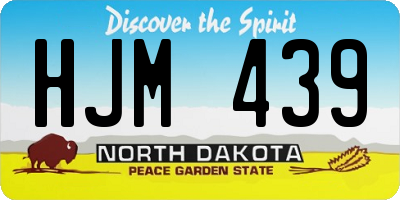 ND license plate HJM439