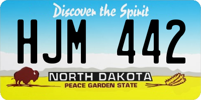 ND license plate HJM442