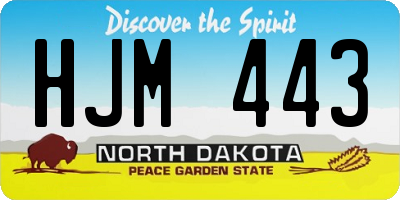 ND license plate HJM443