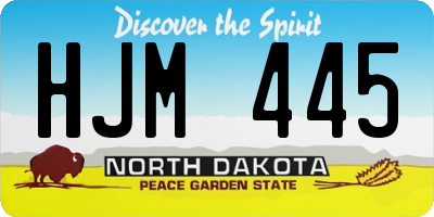 ND license plate HJM445