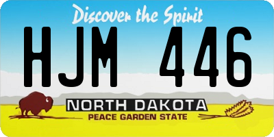 ND license plate HJM446