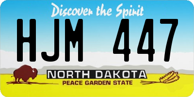 ND license plate HJM447