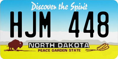 ND license plate HJM448