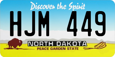 ND license plate HJM449