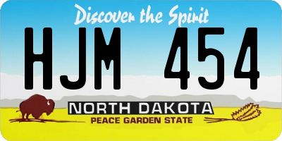 ND license plate HJM454