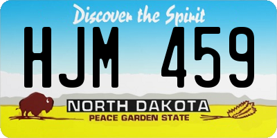 ND license plate HJM459