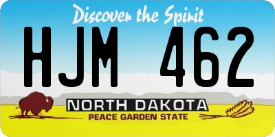 ND license plate HJM462