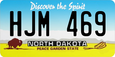 ND license plate HJM469