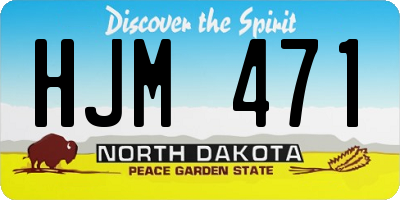 ND license plate HJM471