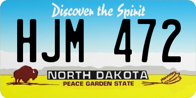 ND license plate HJM472