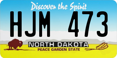 ND license plate HJM473