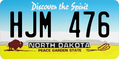 ND license plate HJM476