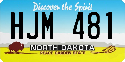 ND license plate HJM481
