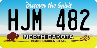 ND license plate HJM482