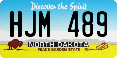 ND license plate HJM489