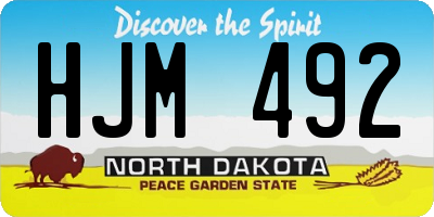 ND license plate HJM492