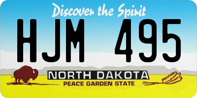 ND license plate HJM495