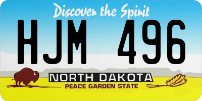 ND license plate HJM496