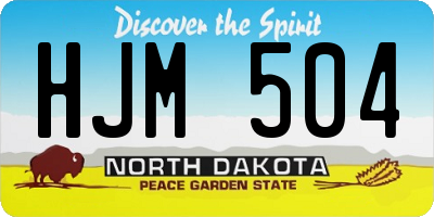 ND license plate HJM504