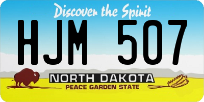 ND license plate HJM507