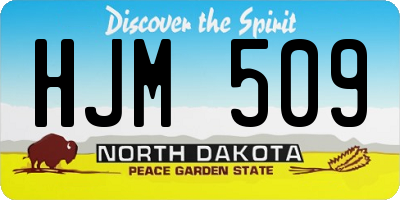 ND license plate HJM509